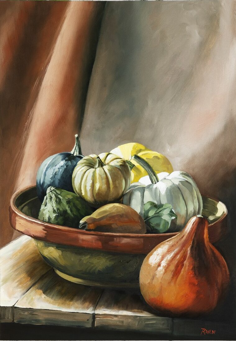 Autumn feast, oil on canvas