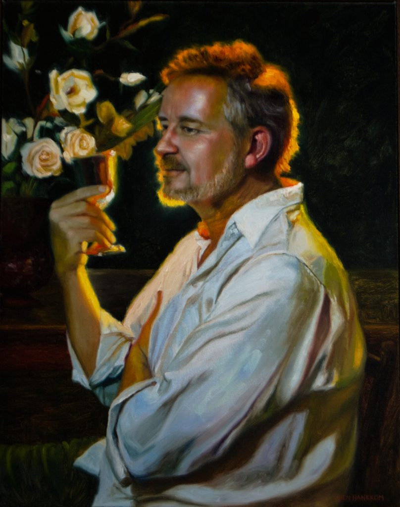 Portrait of Dirk by Rhen Hanekom, Oil on Canvas, 44 x 57cm